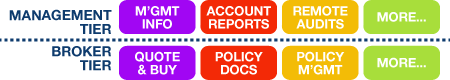 management and broker tiers